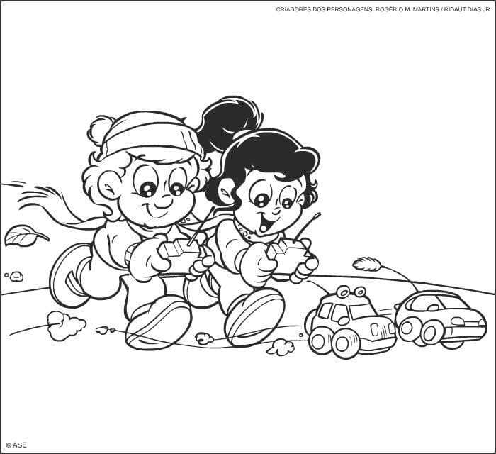 Desenho de Senninha Imprimivel Grátis para Colorir