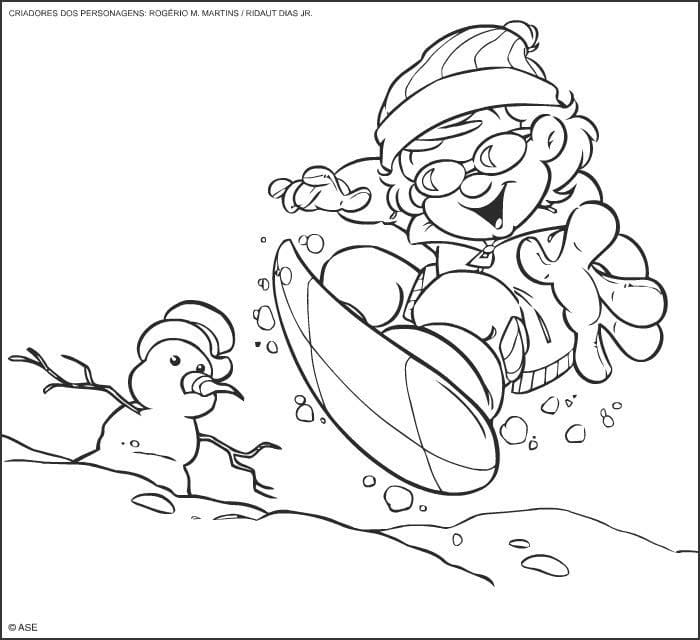 Desenho de Senninha Imprimivel para Crianças para Colorir