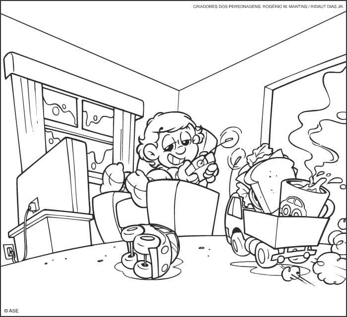 Desenho de Senninha para Crianças de 2 Anos para Colorir