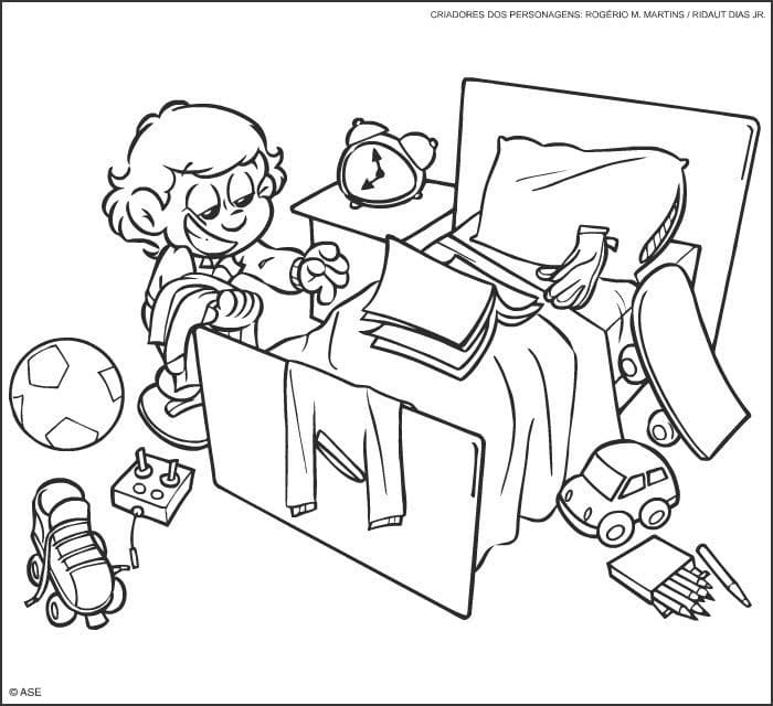Desenho de Senninha para Crianças de 3 Anos para Colorir