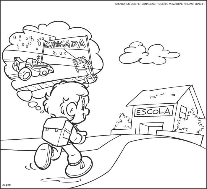 Desenho de Senninha para Crianças de 4 Anos para Colorir