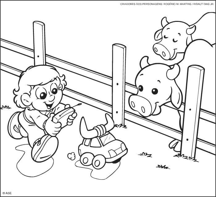 Desenho de Senninha para Crianças de 5 Anos para Colorir