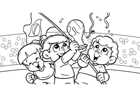 Desenho de Senninha Levantando Trofeu da Copa do Mundo para Colorir