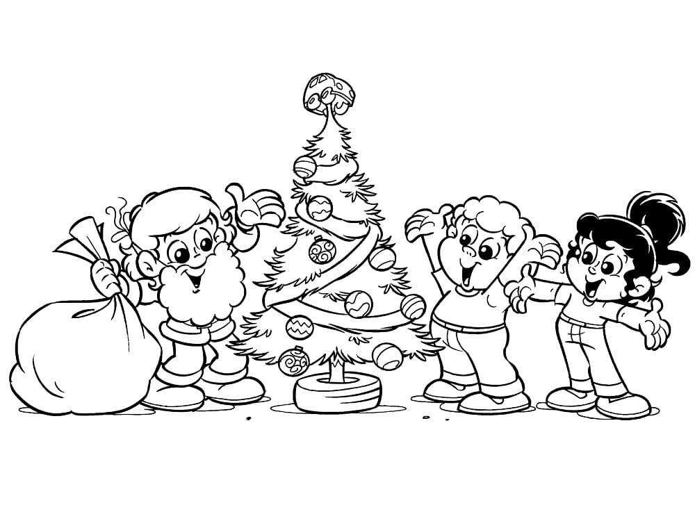 Desenho de Natal do Senninha para Colorir