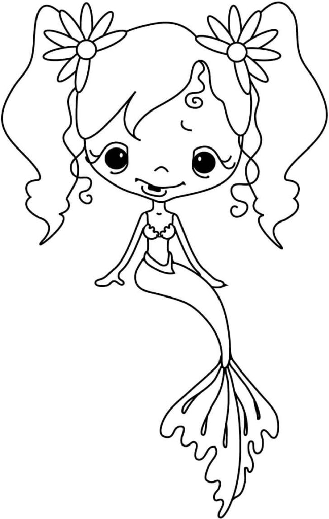 Desenho de Sereia para Colorir Download