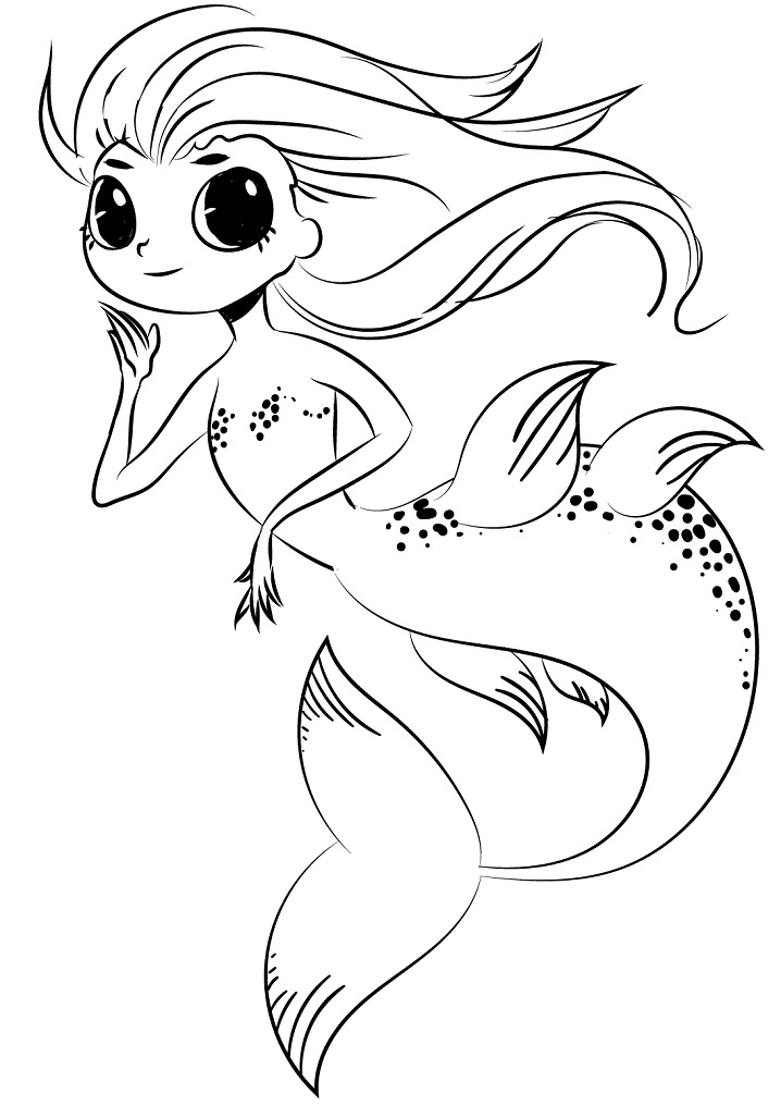 Desenho de Sereia para Imprimir Pdf Grátis