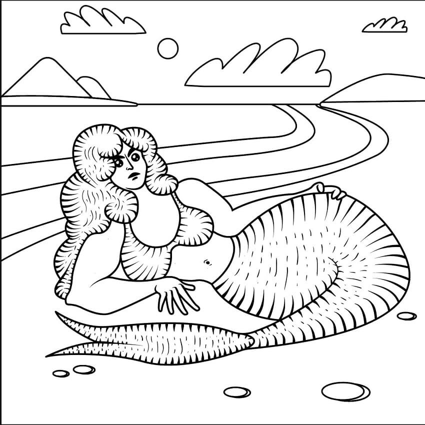 Desenho de Sereia para Pintar Download