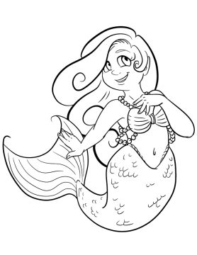 Desenho incrível Sereia para Colorir