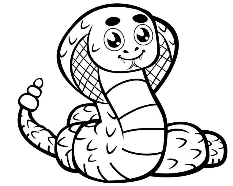Desenho de Serpente Download para Colorir