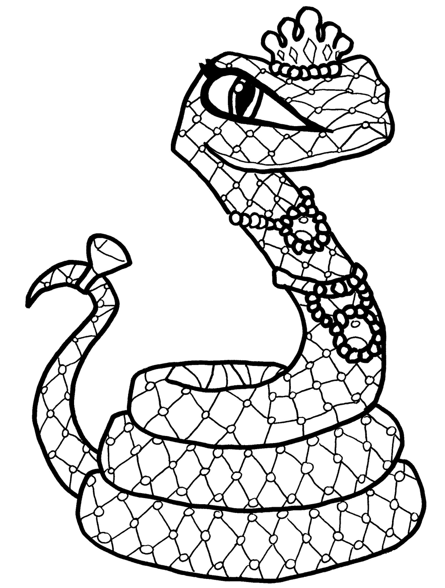 Desenho de Serpente Pdf para Colorir