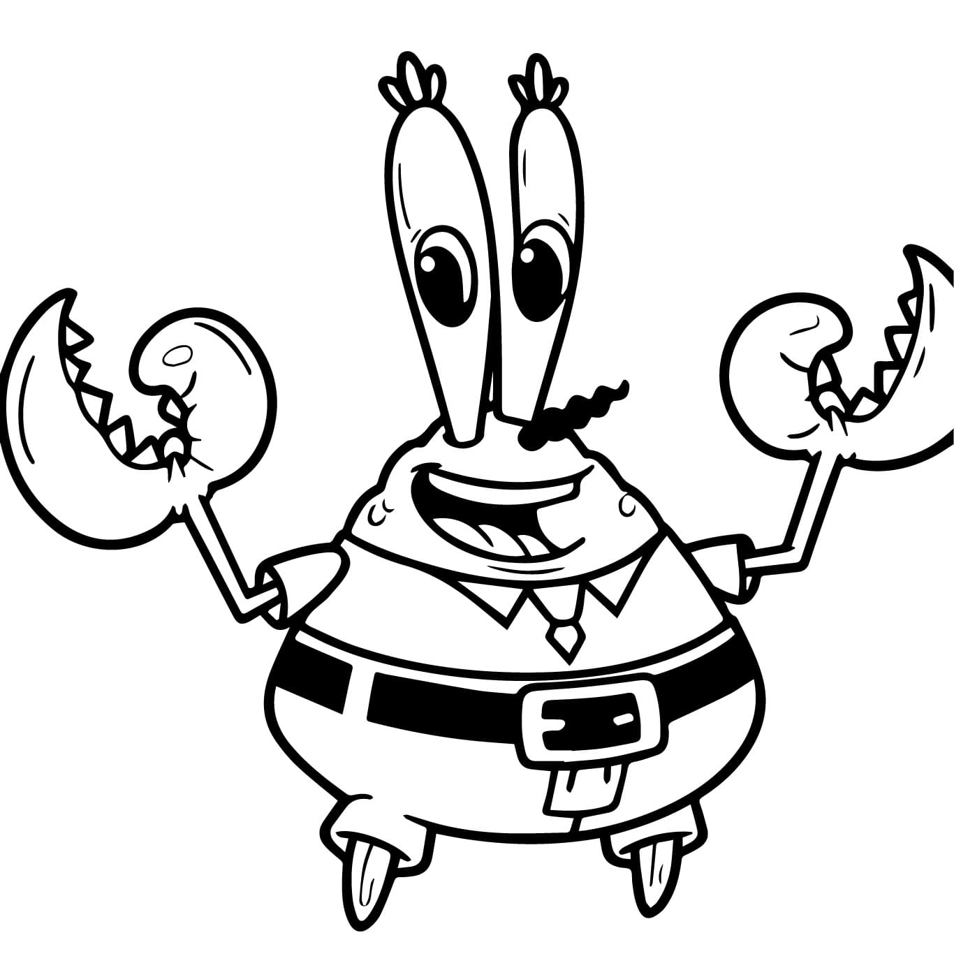 Desenho de Feliz Seu Sirigueijo para Colorir