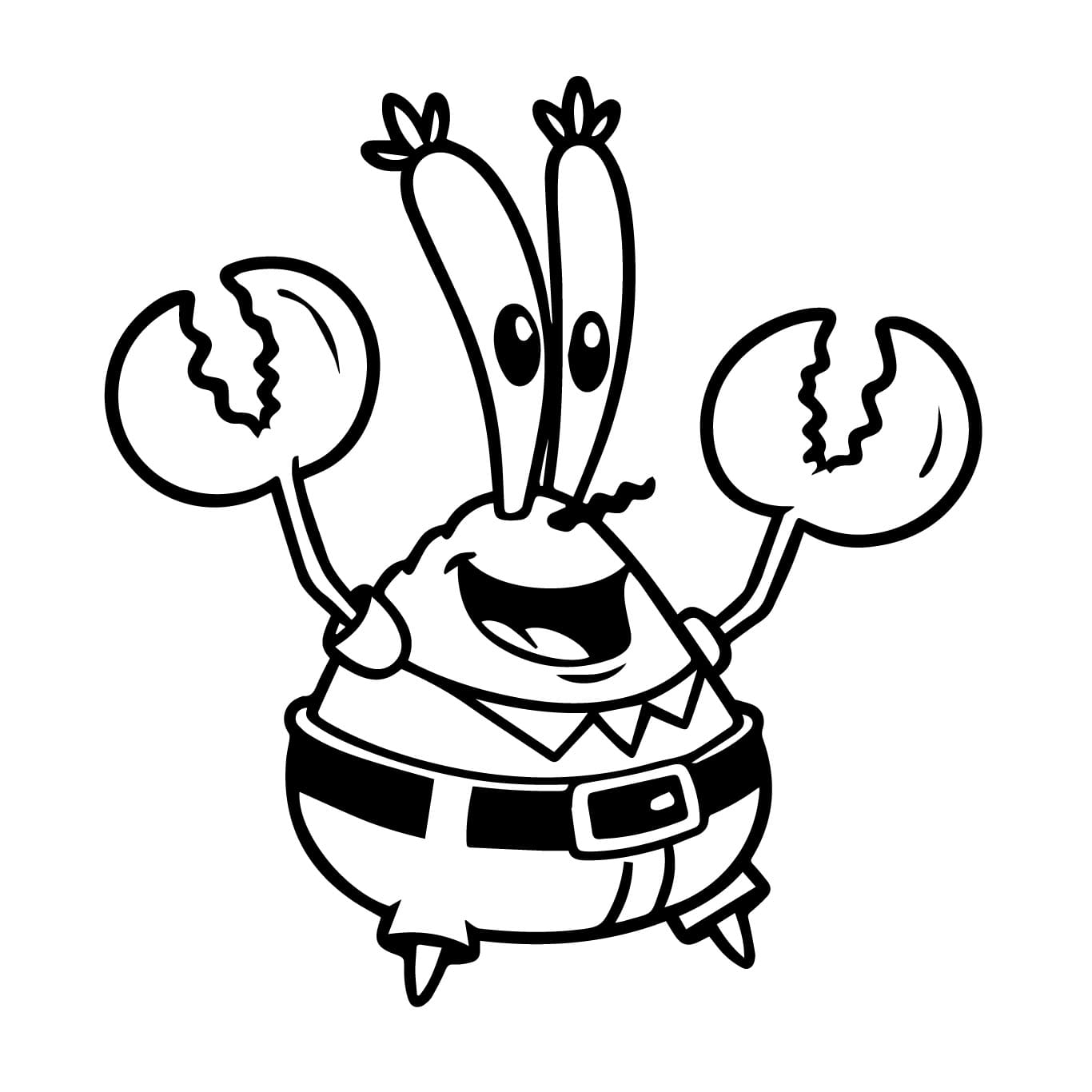 Desenho de Seu Sirigueijo Amigável para Colorir