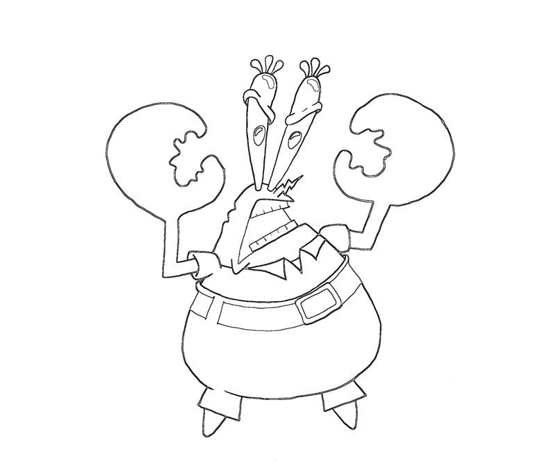 Desenho de Seu Sirigueijo Irritado para Colorir