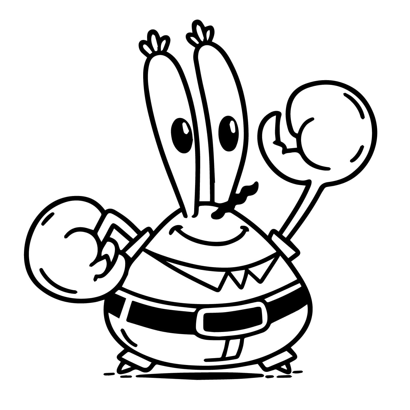 Desenho de Seu Sirigueijo Muito Fofo para Colorir