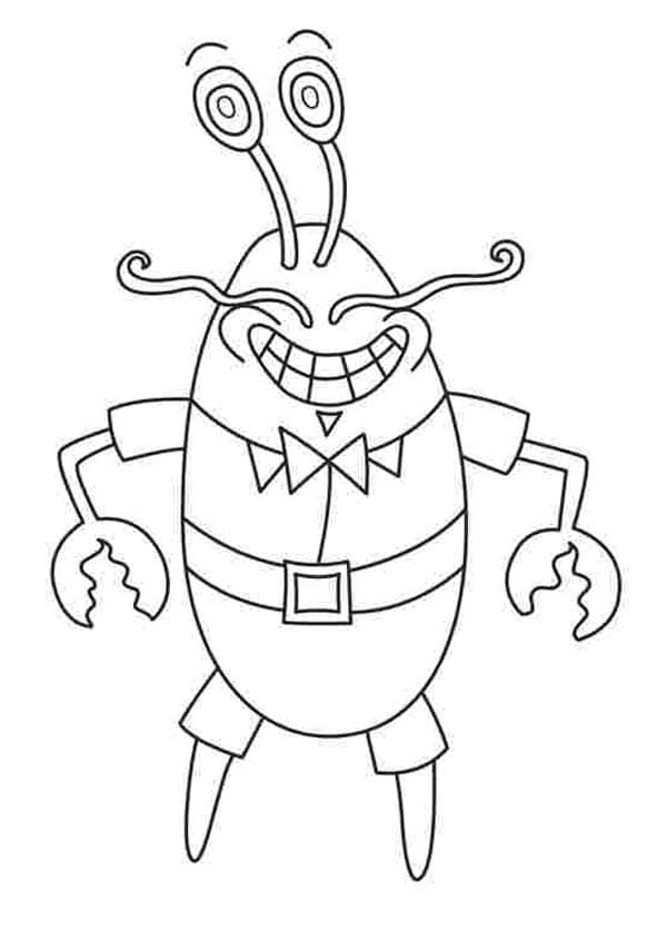 Desenho de Seu Sirigueijo para Colorir Pdf Grátis