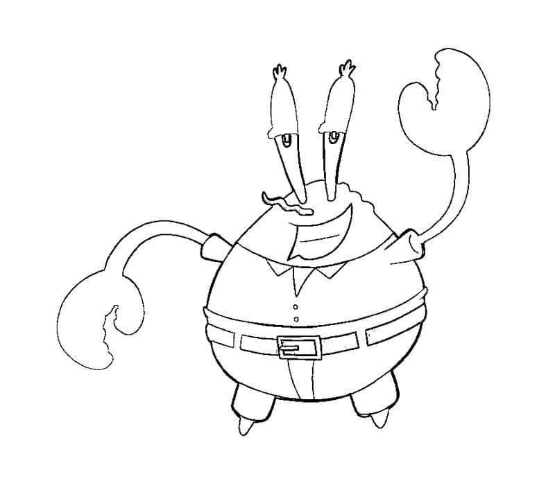 Desenho de Seu Sirigueijo Pdf para Colorir