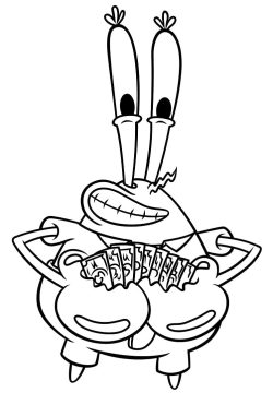 Desenho Seu Sirigueijo com Dinheiro para Colorir