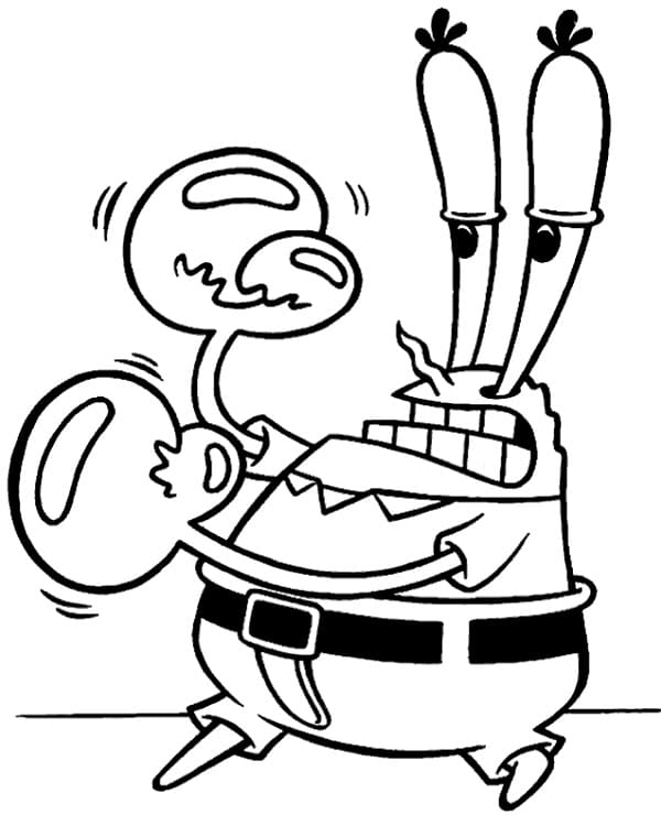 Desenho Seu Sirigueijo Engraçado para Colorir