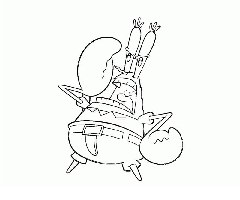 Desenho Seu Sirigueijo Está com Raiva para Colorir