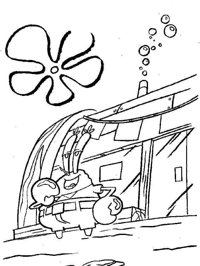 Desenho Seu Sirigueijo Pensando para Colorir