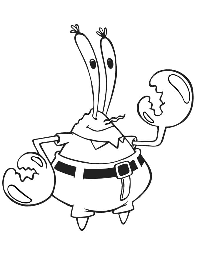 Desenho Seu Sirigueijo Sorrindo para Colorir