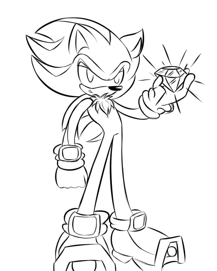 Desenho de Shadow com Diamante para Colorir