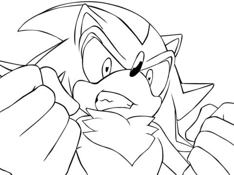 Desenho de Shadow The Hedgehog para crianças para Colorir