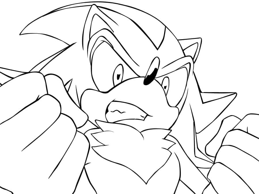 Desenho de Shadow The Hedgehog para Crianças para Colorir
