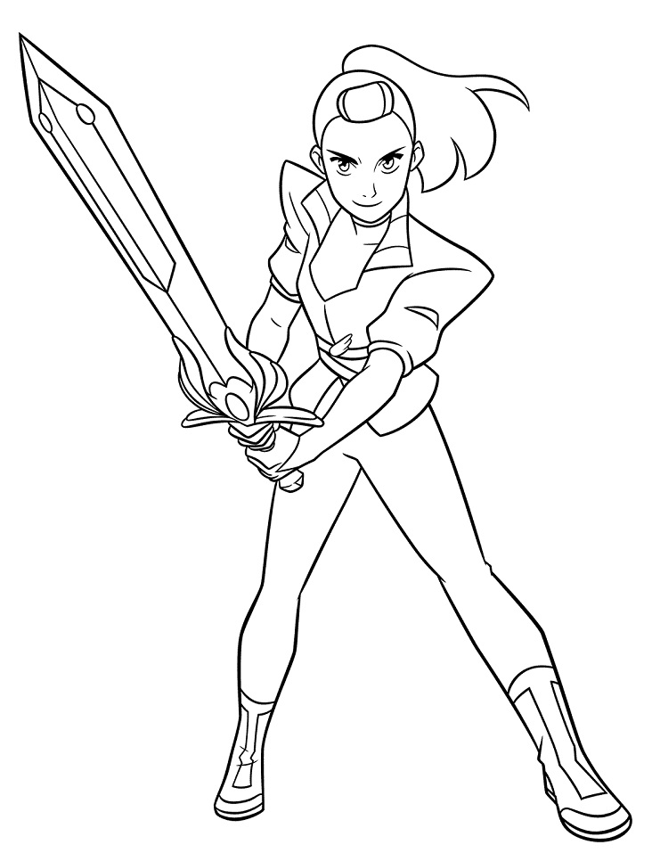 Desenho Adorá de She Ra para Colorir