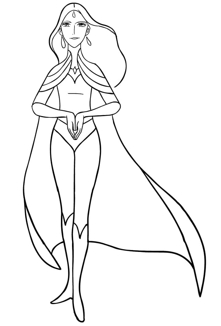Desenho Ângela de She Ra para Colorir