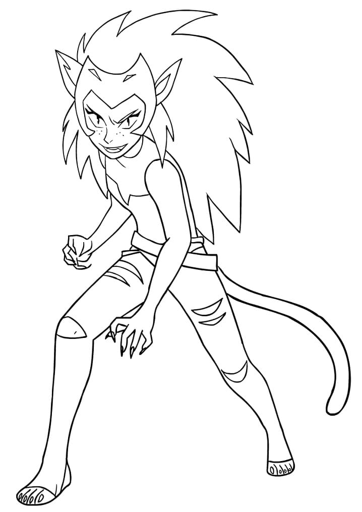 Desenho Catra de She Ra para Colorir