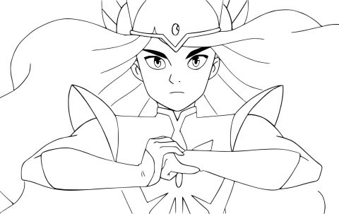 Desenho Pdf da Princesa She rã para Baixar e Colorir