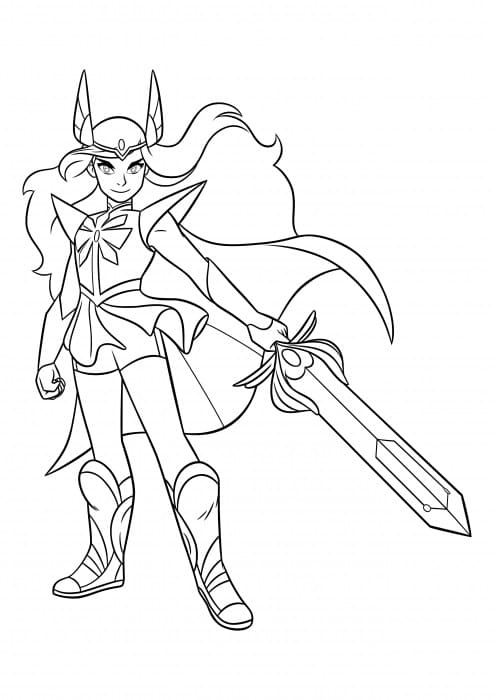 Desenho Princesa She-Ra para Colorir