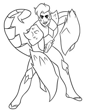 Desenho Scorpia de She rã para Colorir