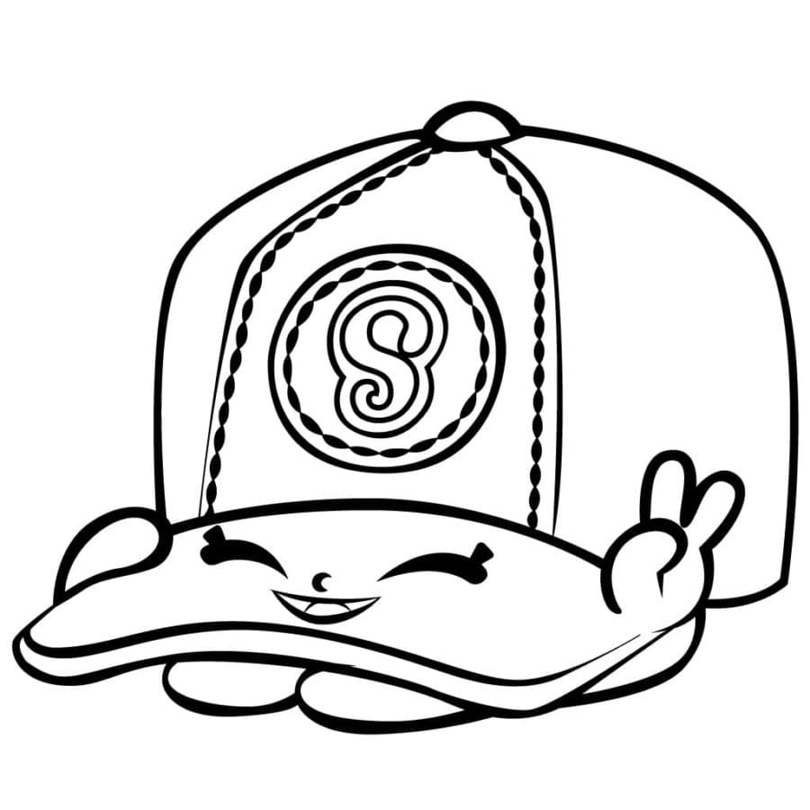Desenho de Boné para Meninos para Colorir