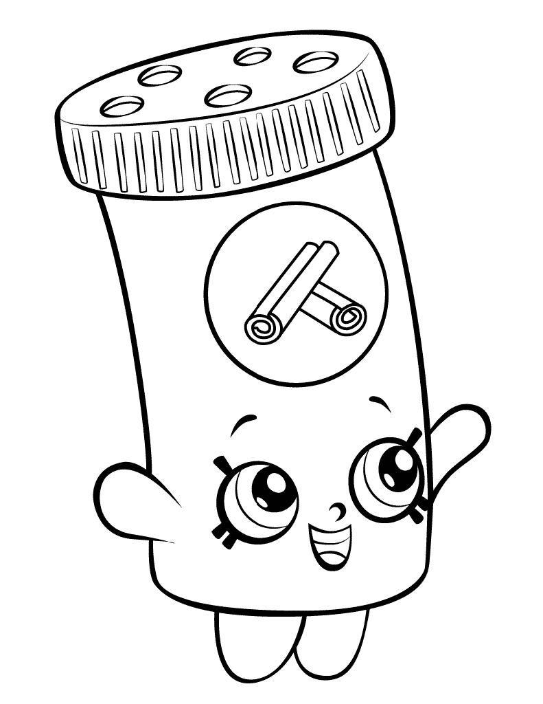 Desenho de Canela Shopkin para Colorir