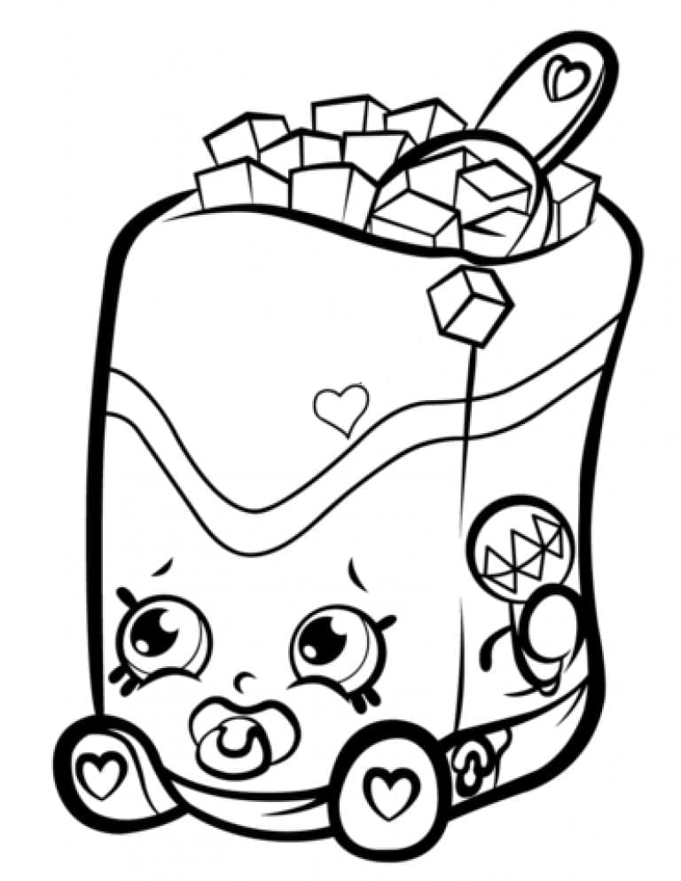 Desenho de Cubos de Açúcar para Colorir