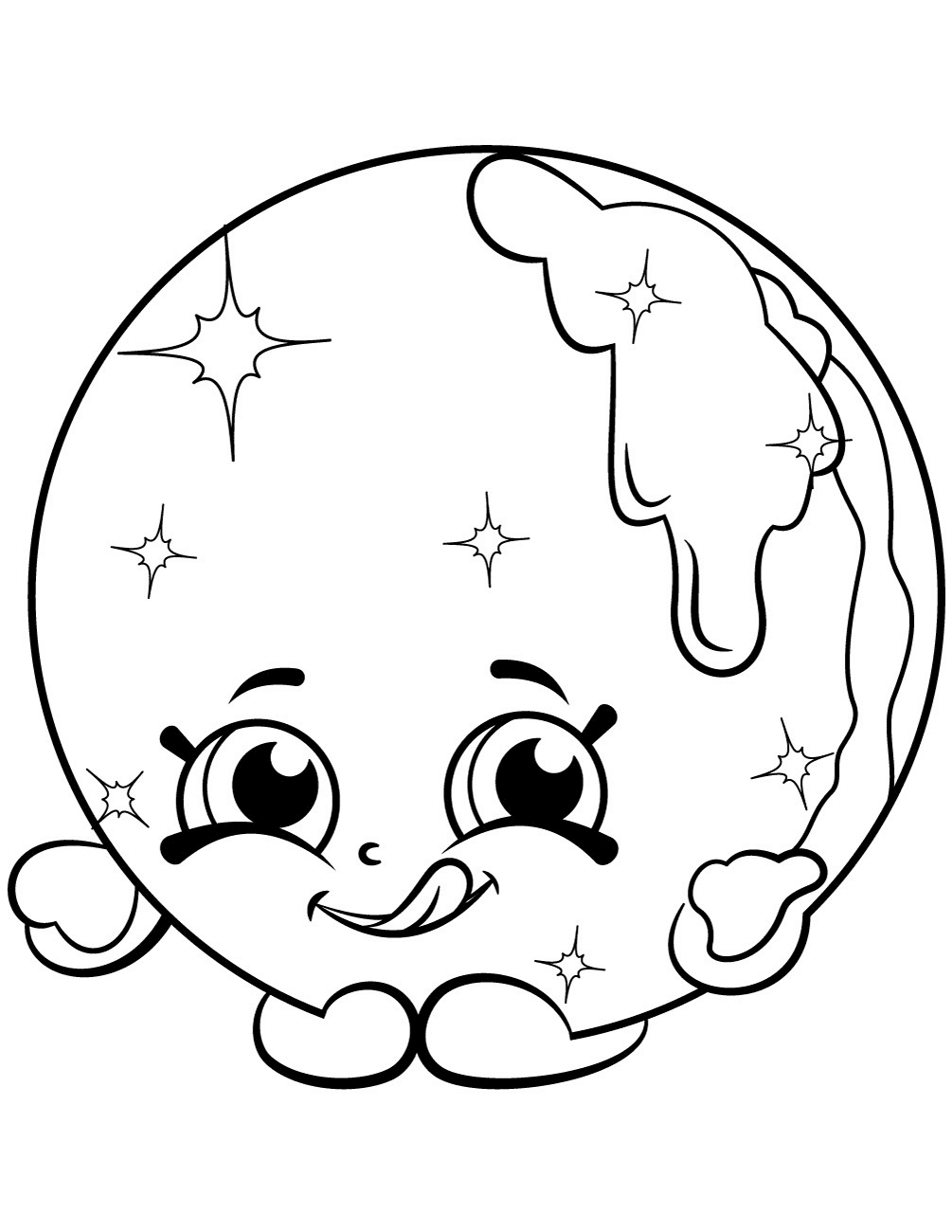Desenho de Donna Donut Shopkin para Colorir