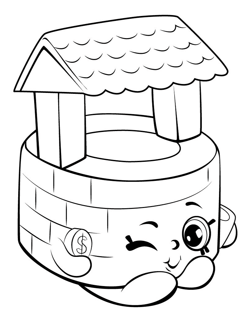 Desenho de Poço de Água Shopkin para Colorir
