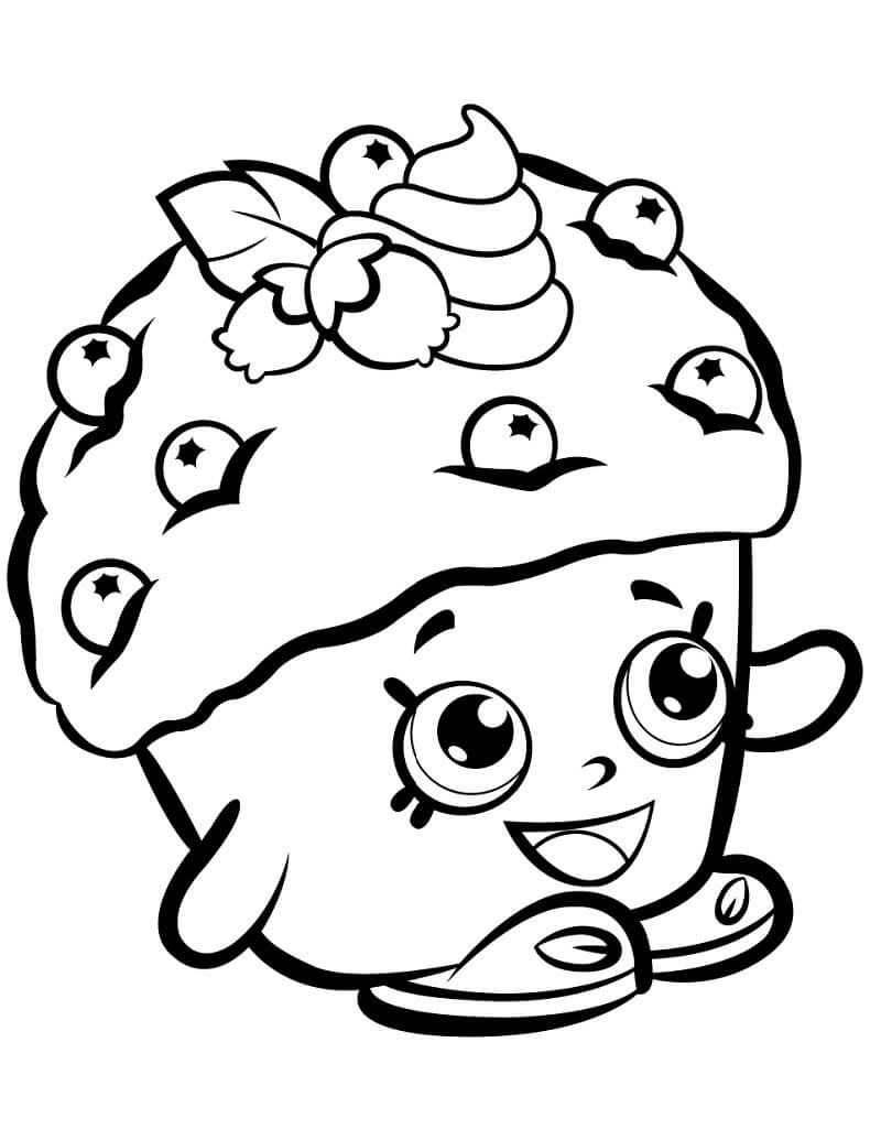Desenho Mini Muffin Shopkin para Colorir