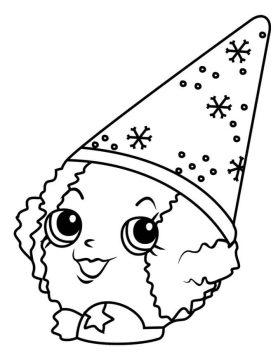 Desenho Snow Crush Shopkin para Colorir
