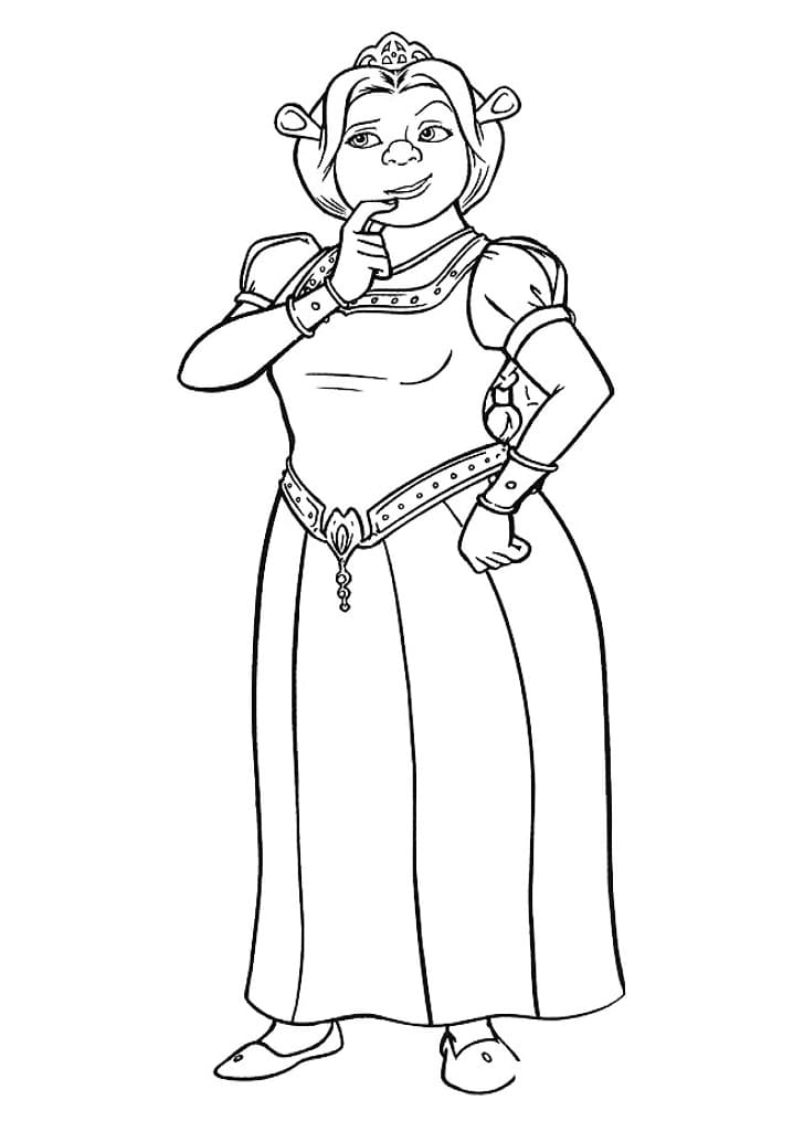 Desenho da Fiona de Shrek para Colorir Grátis