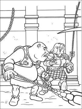 Desenho de Shrek e Fiona para Imprimir Imprimível