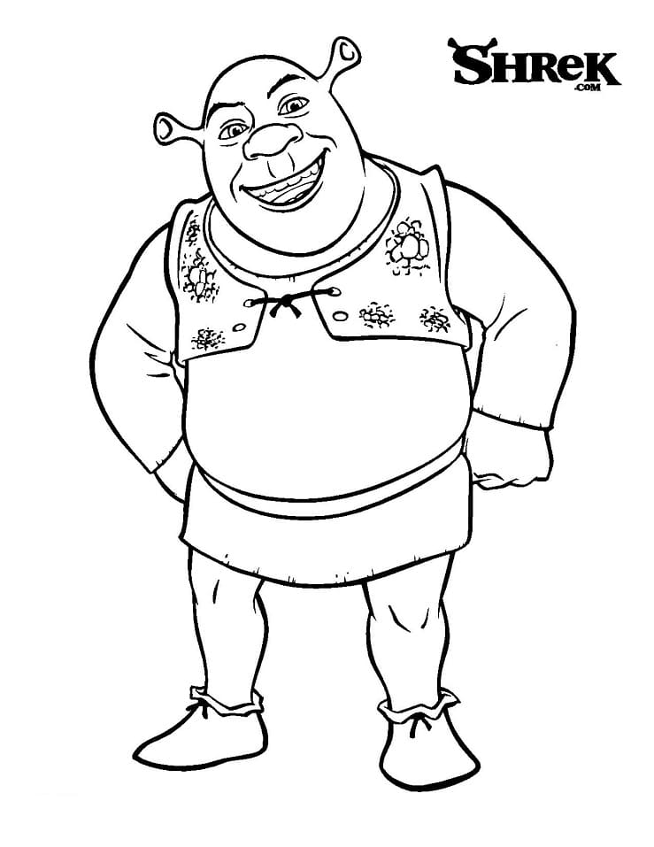 Desenho para Colorir Shrek