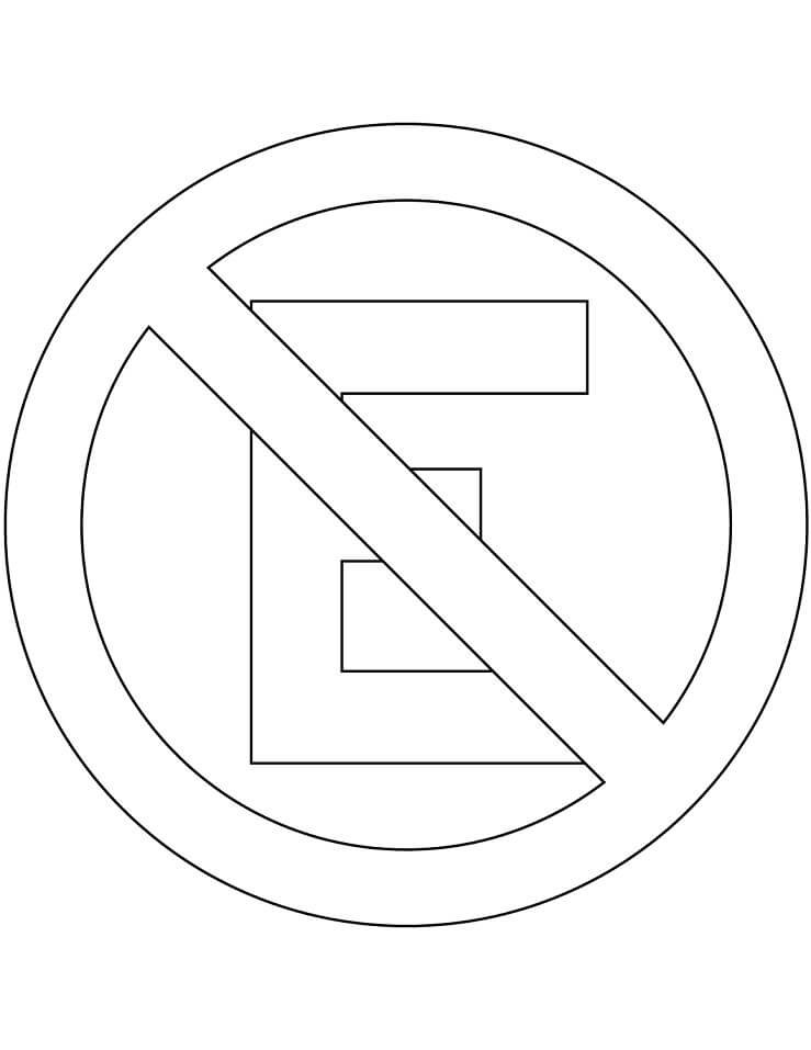 Desenho Proibido Estacionar para Colorir
