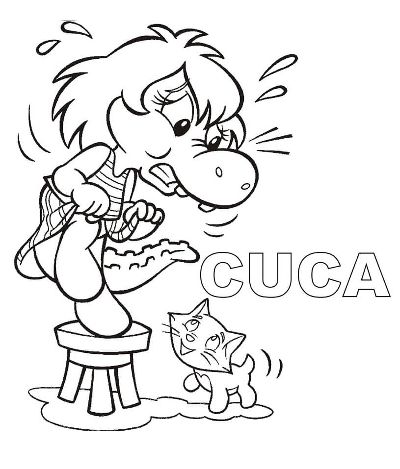 Desenho de Cuca Grátis Download para Colorir