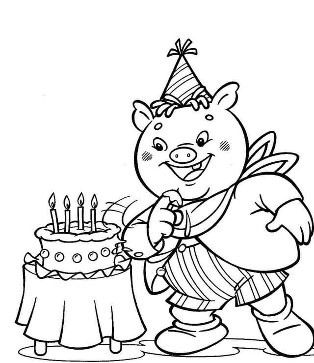 Desenho de Marques de Rabico Festa de Aniversário Pdf para Colorir