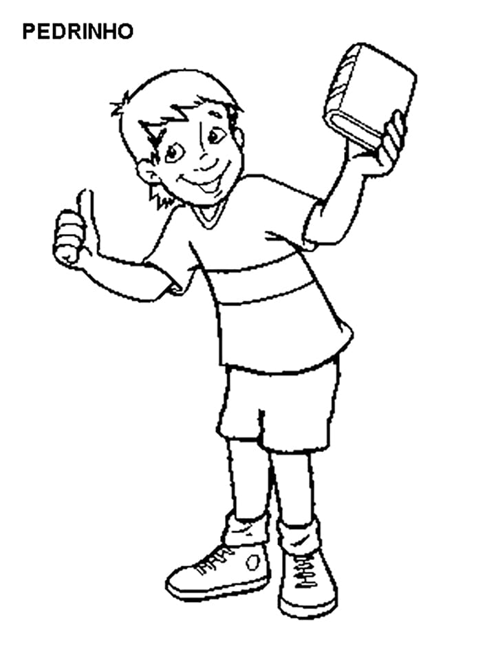 Desenho de Pedrinho Download para Imprimir e Colorir