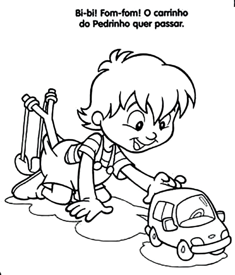 Desenho de Pedrinho Grátis para Imprimir e Colorir
