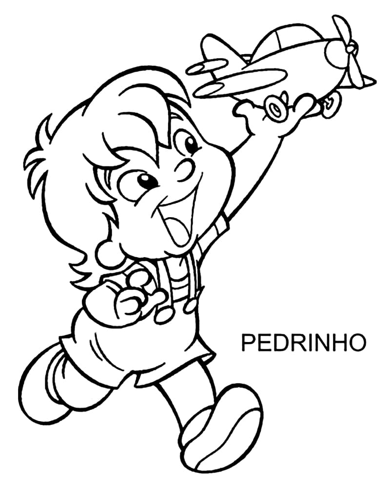Desenho de Pedrinho para Colorir Pdf Grátis